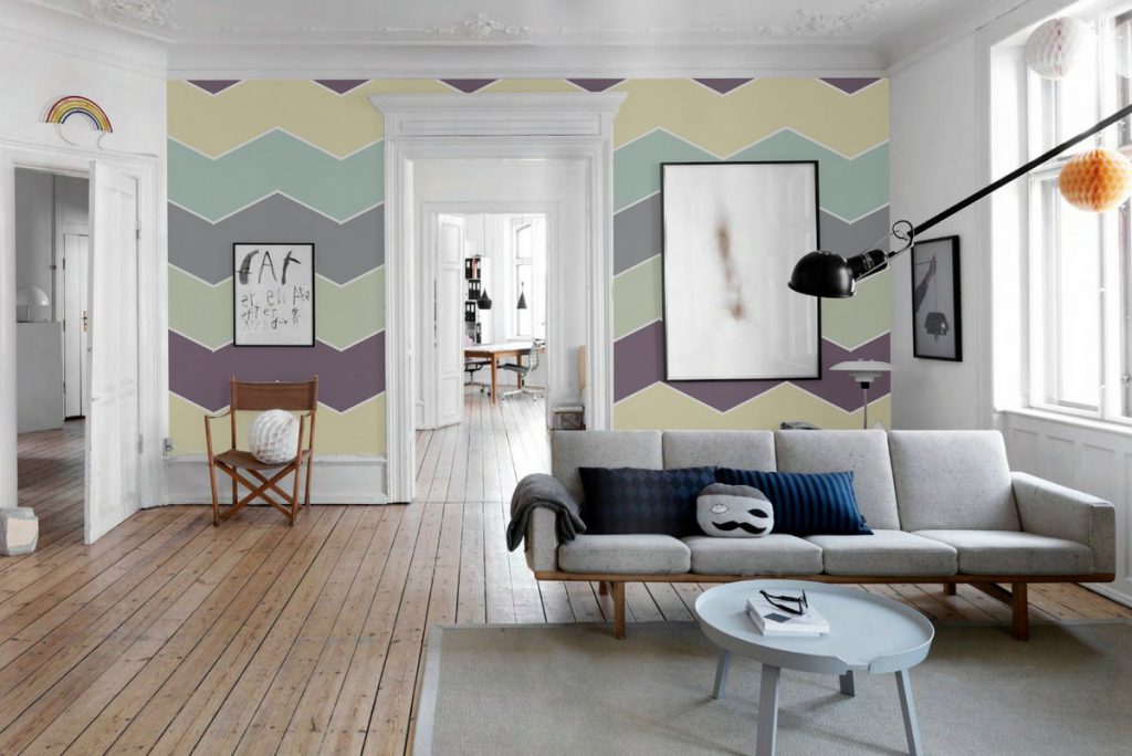 Отделка стен с покраской двумя цветами: варианты комбинированного окрашивания