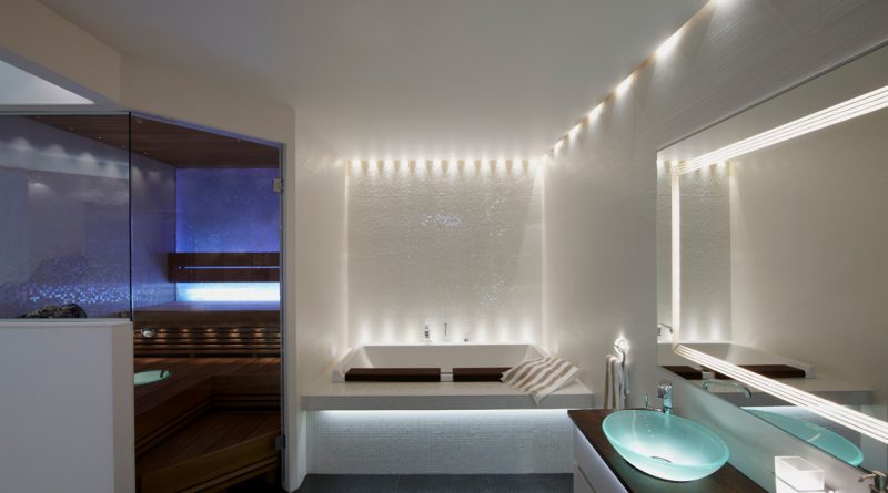 Выбор оптимального освещения для ванной комнаты [дизайнерские идеи]