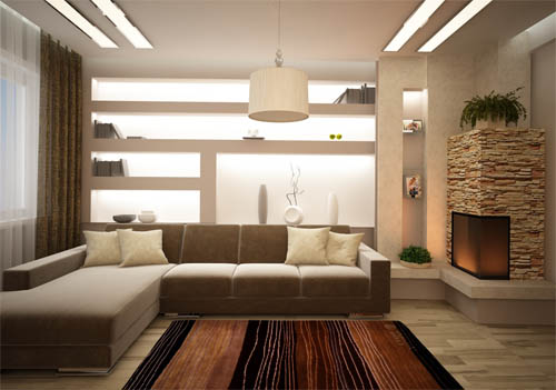 Потолочные светильники в интерьере гостиной: разнообразие форм и стилей в фото