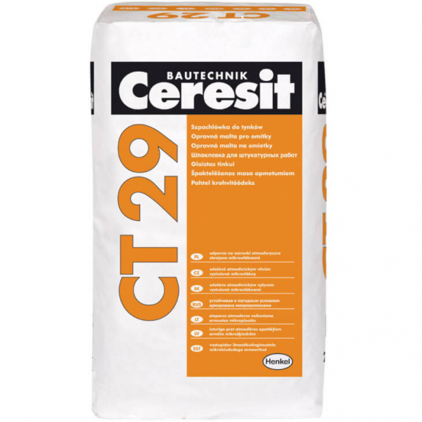 Шпатлевка Ceresit CT 29 – отличный материал для подготовки под отделку внутри и снаружи дома в фото