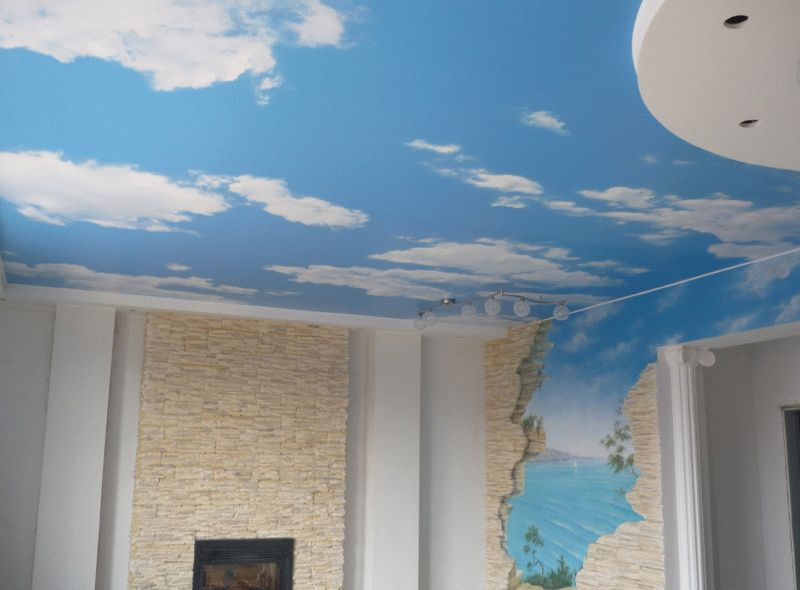 Монтаж и отделка потолка из гипсокартона в фото
