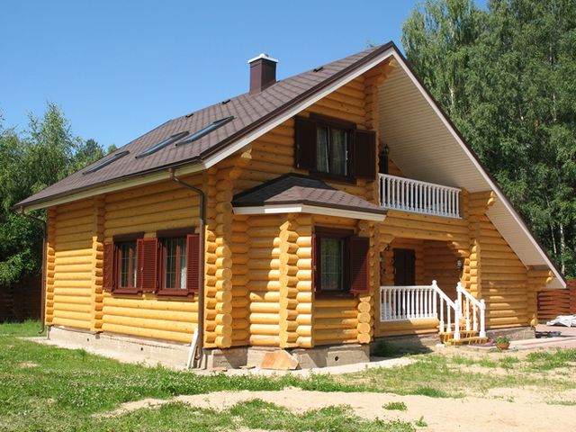 Дизайн интерьера деревянного дома в фото
