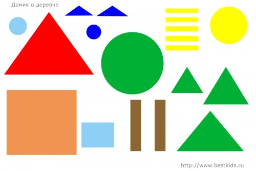 Аппликации из геометрических фигур для 1-4 класса с шаблонами в фото