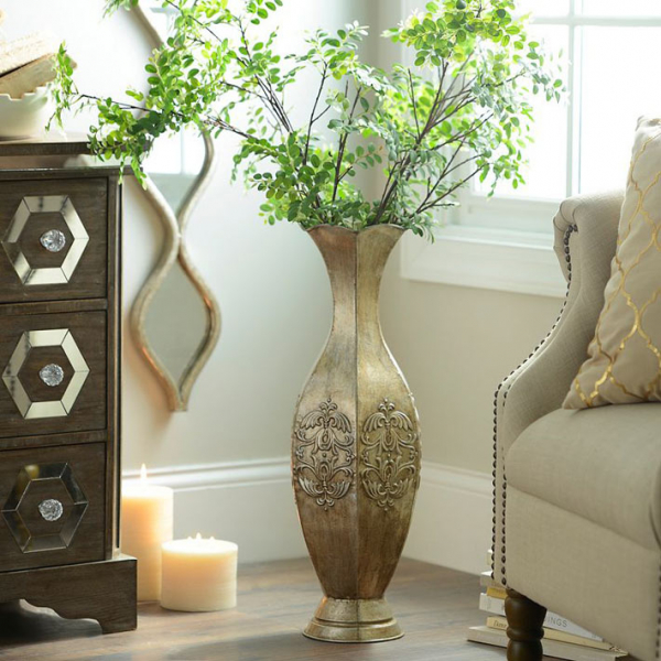Напольные вазы — стильный аксессуар в дизайне интерьера в фото