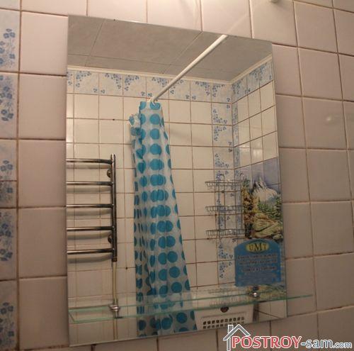 Установка зеркала в ванной: способы установки, высота, декор в фото