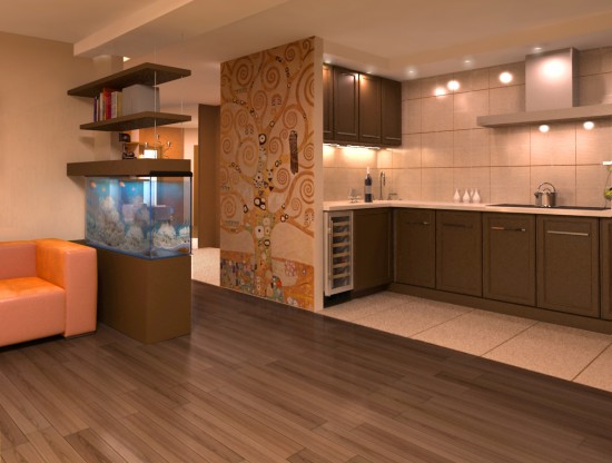Дизайн кухни гостиной в фото