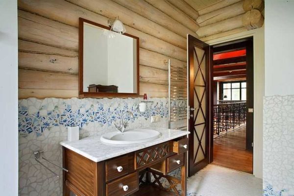 Как сделать ванную в деревянном доме в фото
