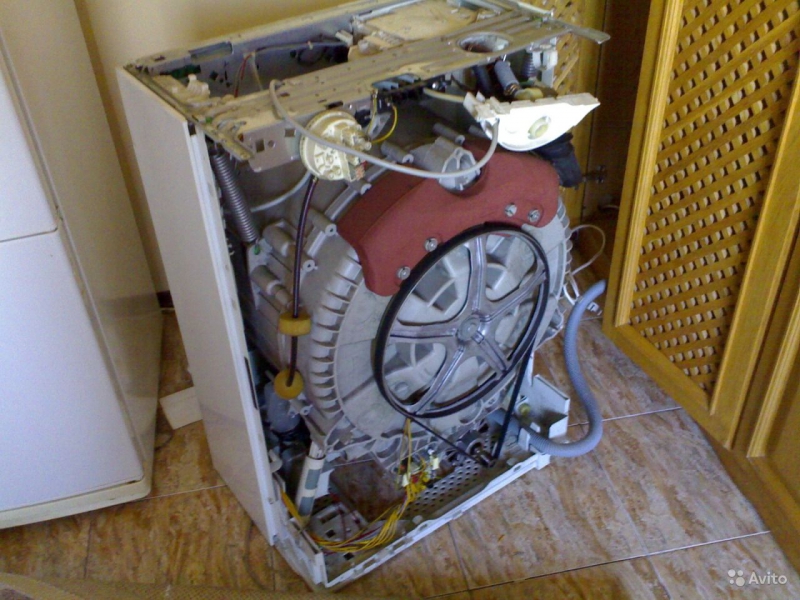 Ремонт и проверка двигателя стиральной машины в фото