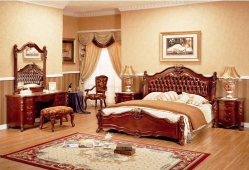 Дизайн спальни в классическом стиле в фото