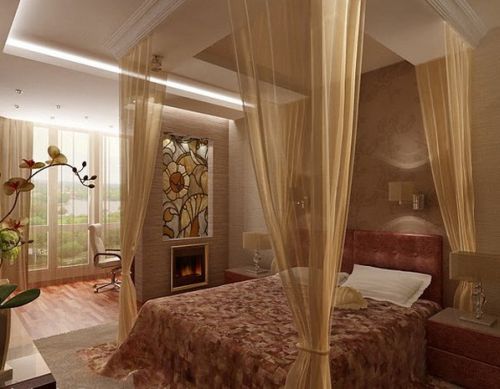 Романтическая спальня в фото