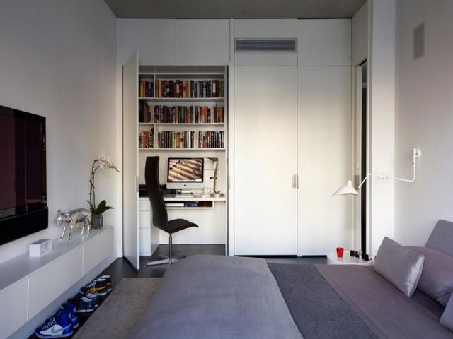 Дизайн однокомнатной квартиры с нишей в фото