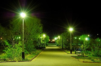 Уличное освещение в фото