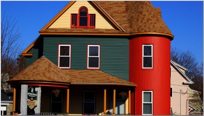 Технология покраски фасада дома в фото