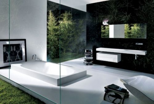 Зеркальные ванные в фото