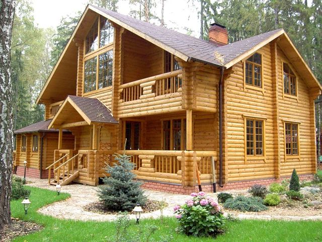 Дизайн интерьера деревянного дома в фото