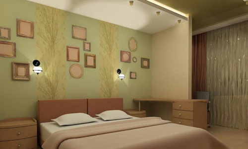 Отделка стен в спальне своими руками: отделка деревом, обоями, гипсокартоном (фото) в фото