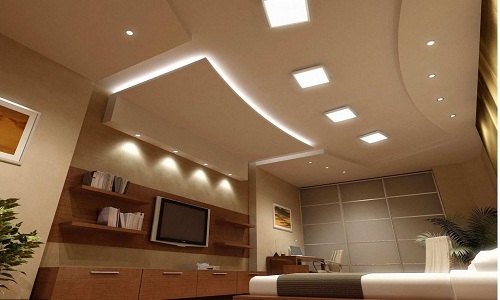Обустройство подвесного потолка из гипсокартона с подсветкой в фото