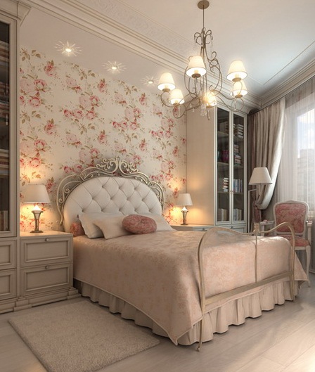 Романтическая спальня в фото