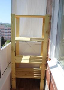 Как сделать стеллаж для балкона в фото