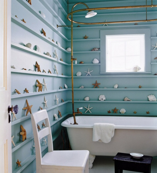 Ванные комнаты в голубых тонах в фото