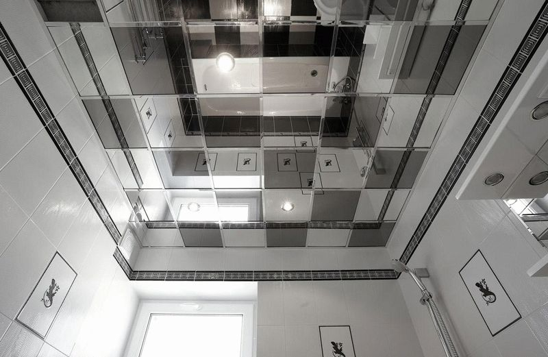Отделка потолка в ванной комнате: разнообразие вариантов в фото