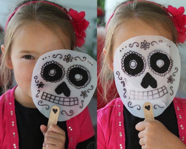 Маска для ребенка своими руками на Хэллоуин с фото и видео в фото