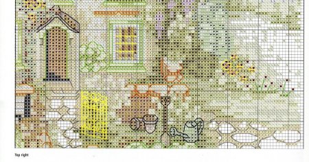 Схема вышивки крестом: «загородный дом» скачать бесплатно в фото
