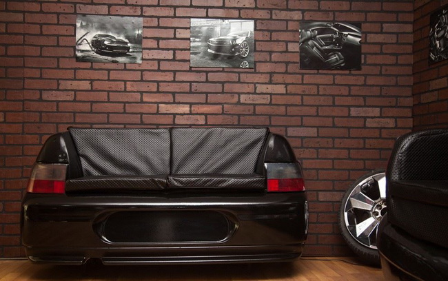 Крутые самодельные диваны для гаража из ВАЗа в фото