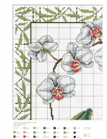 Схема вышивки крестом: «восточный цветок орхидея» скачать бесплатно в фото