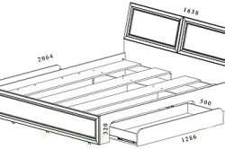 Кровать с выдвижными ящиками своими руками: чертежи и работы в фото