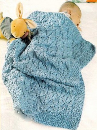 Вязаные пледы для новорожденных со схемами и описанием: схема вязания крючком и спицами в фото