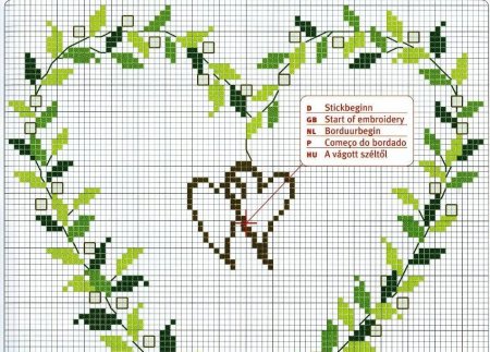 Схема вышивки крестом: «для украшения свадьбы» скачать бесплатно в фото