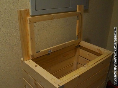 Самодельный ящик для хранения картофеля, сделанный своими руками в фото