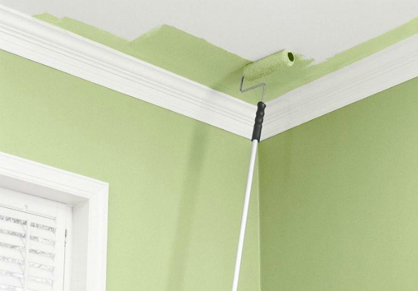 Как правильно покрасить потолок водоэмульсионной краской по побелке в фото
