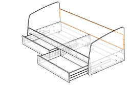 Кровать с выдвижными ящиками своими руками: чертежи и работы в фото