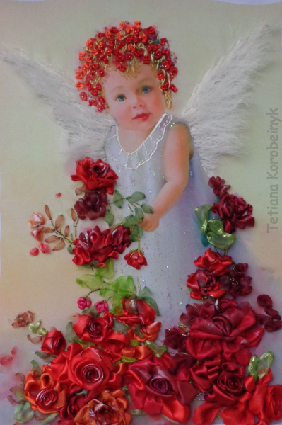 Как сделать ангелочка своими руками с цветами из подручных материалов в фото