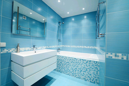 Сочные цвета в интерьере ванной в фото