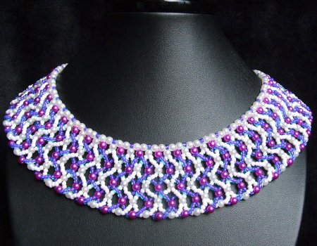 Схема плетения из бисера ожерелья «Лия» в фото