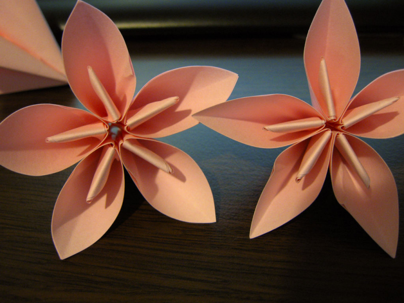 Цветочный шар — оригами в фото