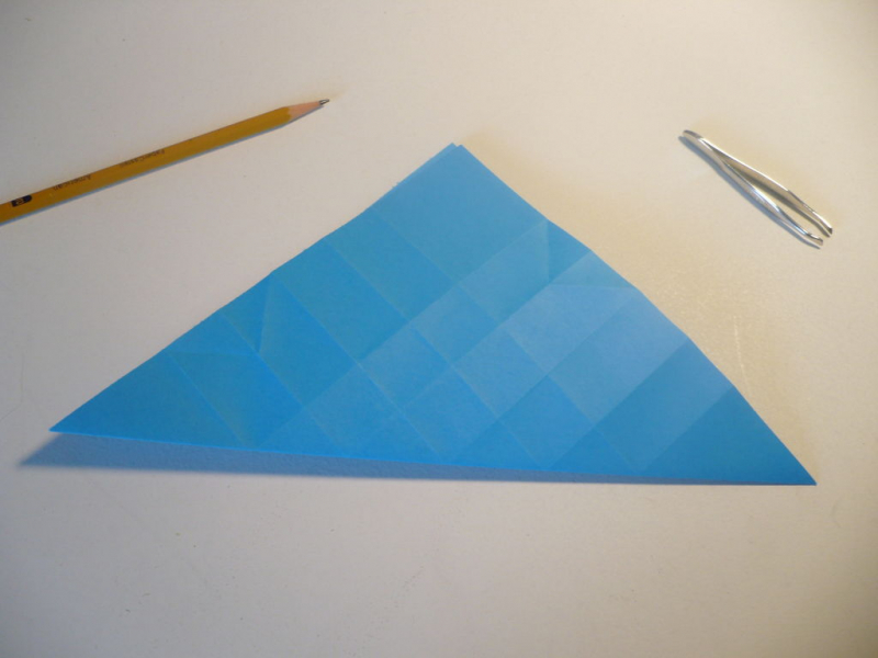 Оригами — Голубая роза в фото