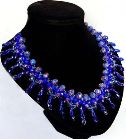Схема плетения из бисера ожерелья «Real» в фото