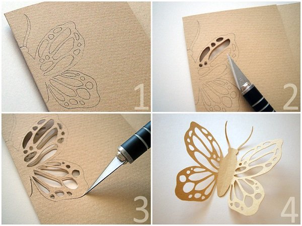 Как вырезать бабочку из бумаги: инструкция со схемами, фото и видео в фото
