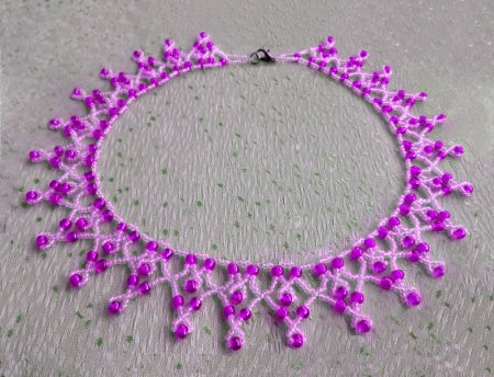 Схема плетения из бисера ожерелья «Dita» в фото