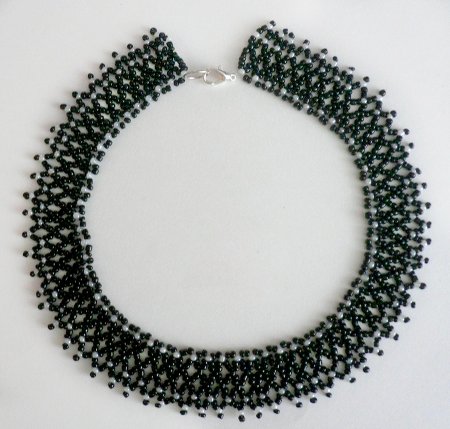 Схема плетения из бисера ожерелья «Изабелла» в фото