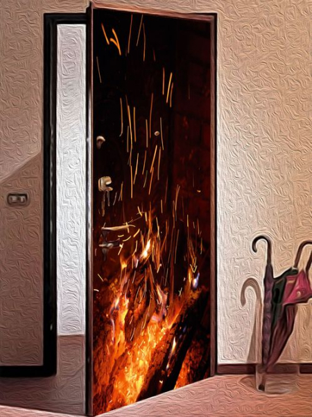 Необычные наклейки на двери: фото идеи в фото