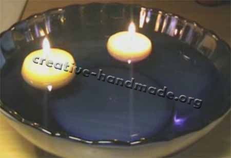 Плавающие декоративные свечи ручной работы в фото