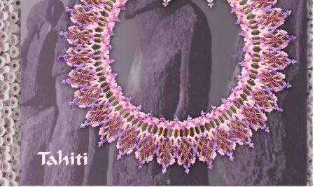 Схема плетения из бисера ожерелья «Tahiti» в фото