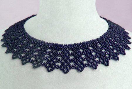 Схема плетения из бисера ожерелья «Беатрис» в фото