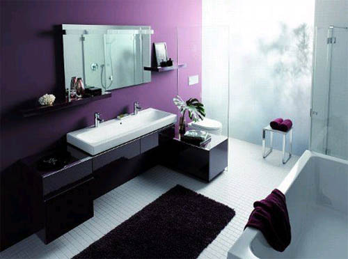 Модная ванная комната: выбираем яркий цвет стен в фото