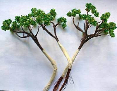 Бисерное дерево своими руками в фото